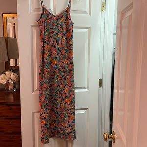 Nic + Zoe Multi Color Maxi Dress with Side Slit Size Small